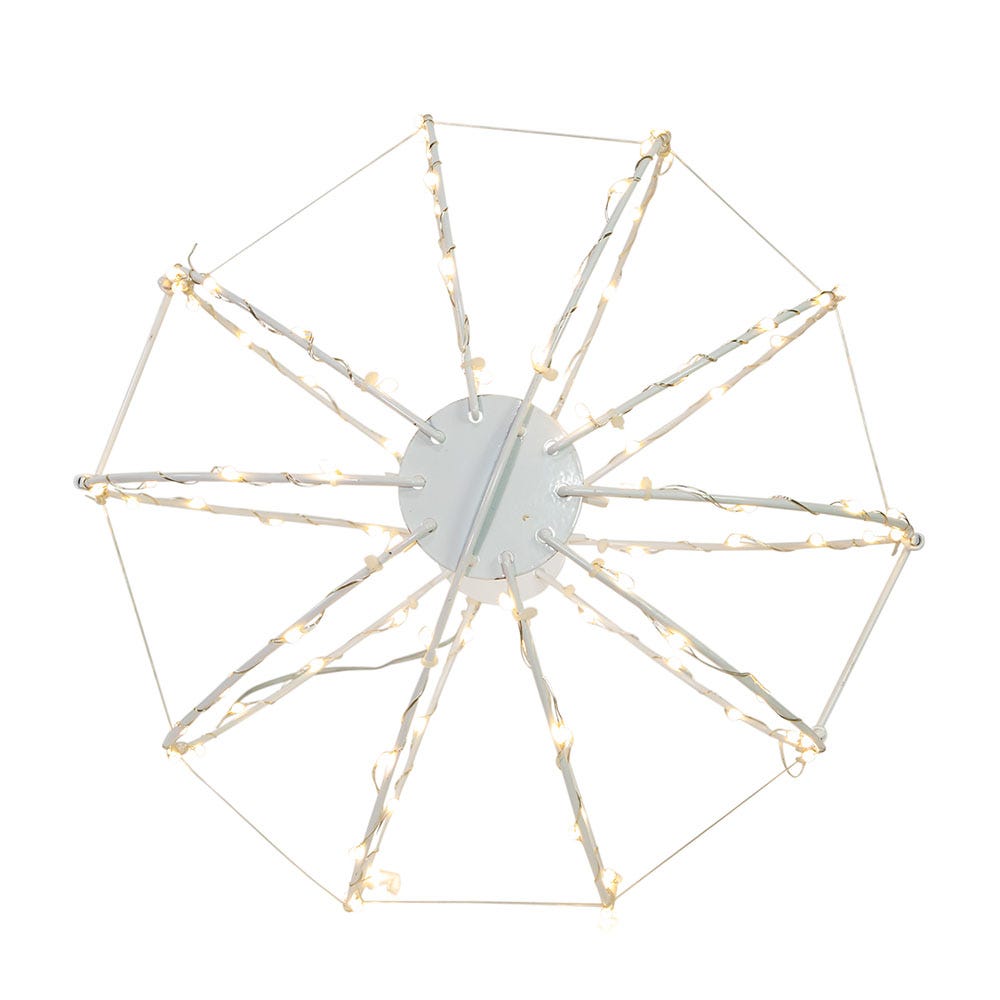 Kurt Adler 12-Inch Warm White LED Foldable Metal Sphere